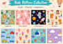 design seamless pattern, textile pattern, kids fabric print and scarf patterns